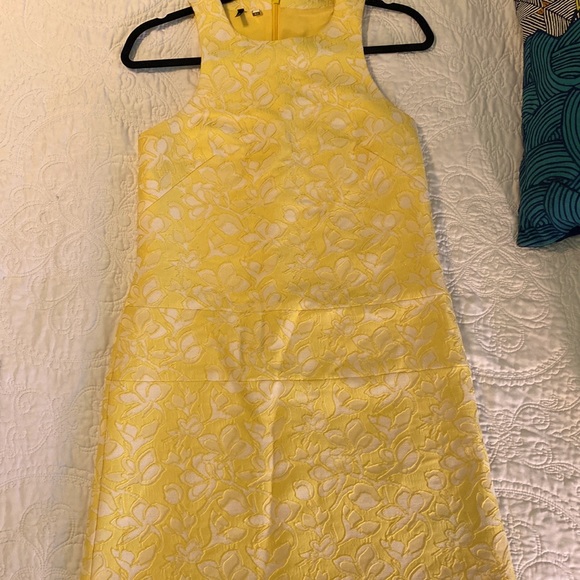 Anthropologie Yellow Floral Cocktail Dress, Size S - Picture 3 of 4